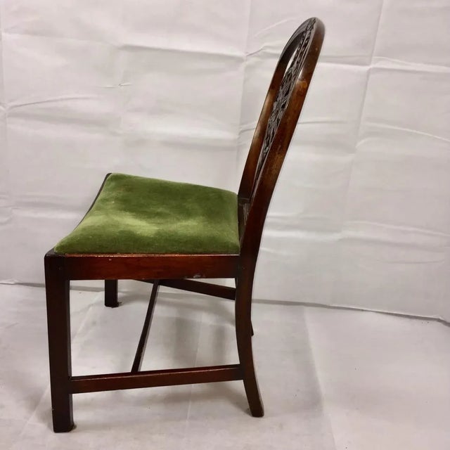 19th Century Hepplewhite Round Back Desk Chair Mahogany For Sale - Image 4 of 7