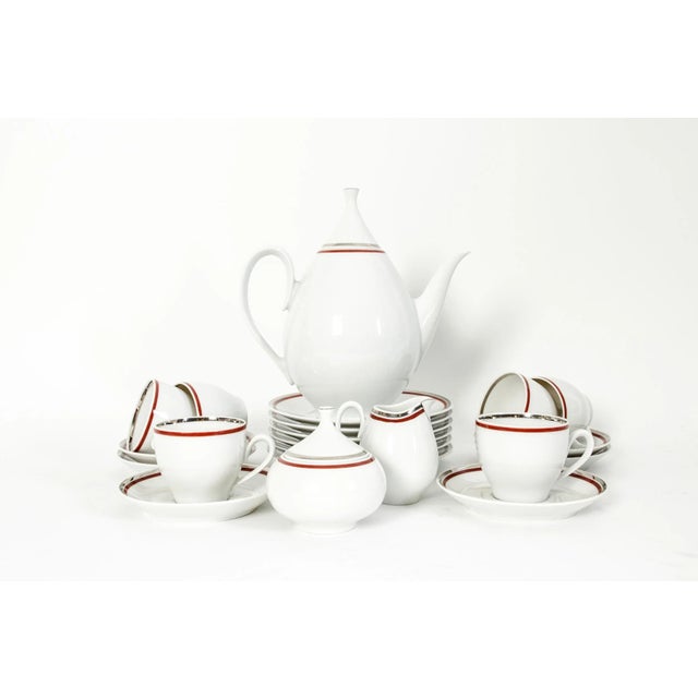 Description Vintage German porcelain art deco style luncheon service for six people . Each piece is in great vintage...