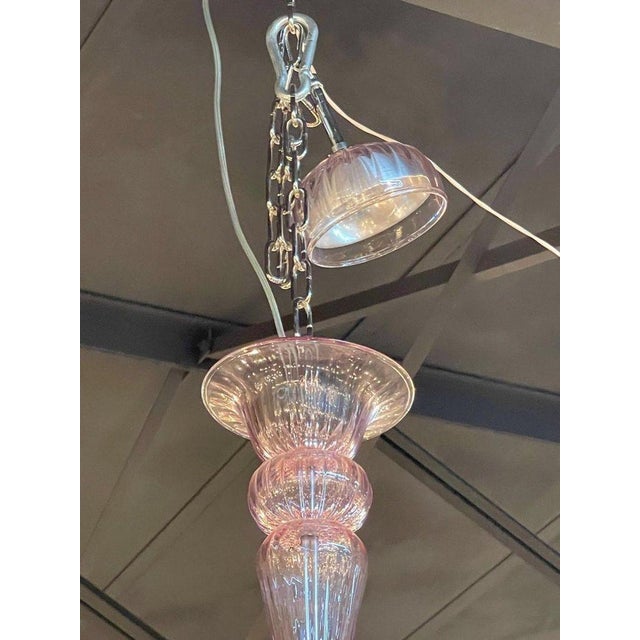 Glass Modern Lavender Murano Glass 10 Arm Chandelier. For Sale - Image 7 of 9