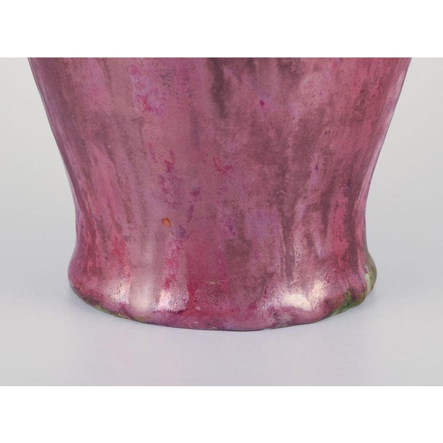 Danish Matte and Shiny Glazed Ceramic Vase by Søren Kongstrand, 1920s For Sale - Image 4 of 7