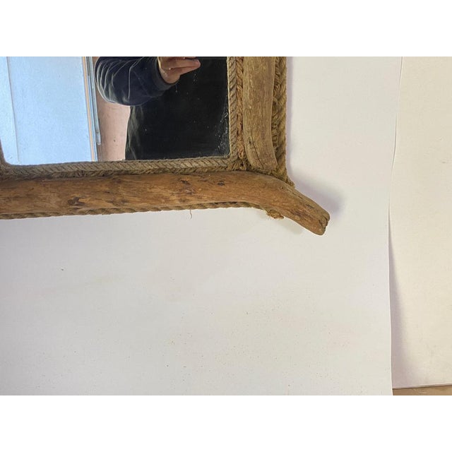 Driftwood and Rope Mirror in Grey Color, France, 1970s For Sale - Image 13 of 15