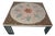 1980’s Vintage Floral Medallion Design Mosaic Top Coffee Table With Green Painted Iron Base For Sale