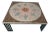 1980’s Vintage Floral Medallion Design Mosaic Top Coffee Table With Green Painted Iron Base/Sold For Sale