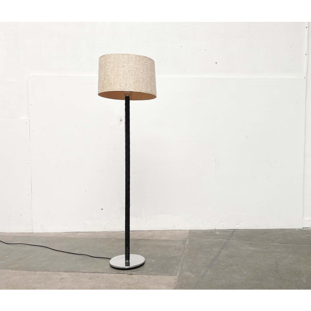 Mid-Century Modern Danish Model Flet Leather Floor Lamp by Jo Hammerborg for Fog & Morup, 1960s For Sale - Image 6 of 18