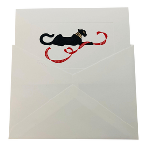 Cartier Panther Set of 10 Stationery Cards and Envelopes Season's Greetings