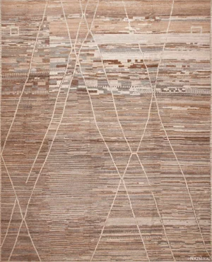 Nazmiyal Collection Large Geometric Modern Minimalist Rug