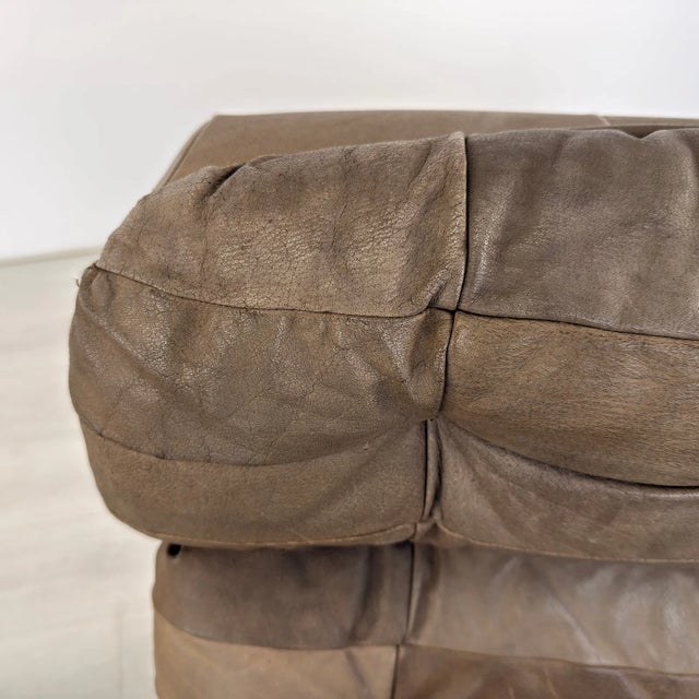 1970s De Sede Style Patchwork Leather Three-Piece Modular Sofa For Sale - Image 14 of 17