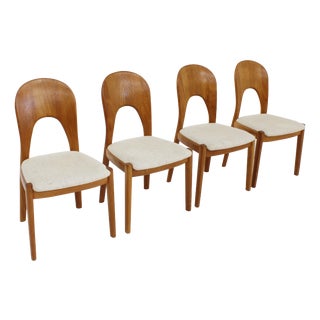 Vintage Danish Teak Dining Chairs by Niels Koefoed for Koefoeds Hornslet, 1960s, Set of 4 For Sale