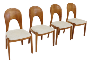 Vintage Danish Teak Dining Chairs by Niels Koefoed for Koefoeds Hornslet, 1960s, Set of 4