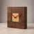 Contemporary Late 20th Century Solid Walnut Desk Clock With Brass Center Plate For Sale - Image 3 of 12