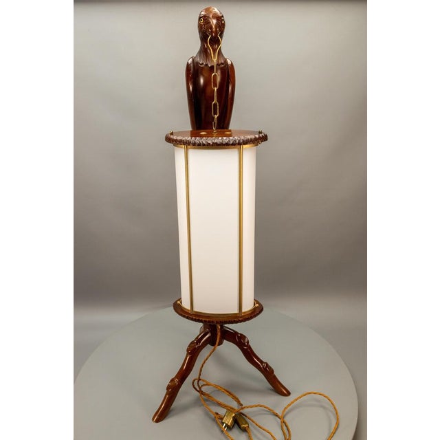 Italian Mid-Century Modern Parrot Floor Lamp Lantern attributed to Aldo Tura, 1950s For Sale - Image 9 of 18