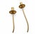 Mid-Century Minimalist Five-Arm Metal Brass Painted Wall Sconce For Sale - Image 4 of 7
