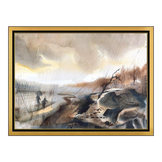Mid 20th Century Walking Through a Storm, Laurence Sisson For Sale