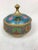 Vintage painted brass container from Dubai. This is a pre-owned item so please see all pictures and ask any questions.