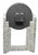 Postmodern 1980s Empire Art Products Faux Granite Marble Memphis Milano Style Clock For Sale - Image 3 of 7
