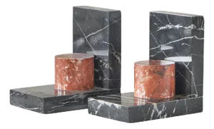 Art Deco Bookends in Marble, 1940s, Set of 2