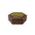 Oriental Hexagonal Red Color Mythical Figure Drawing Accent Box For Sale - Image 4 of 7