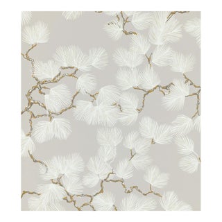 Sample - Sandberg for The House of Scalamandr�� Pine Wallcovering, Grey For Sale