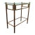 Mid-Century French Glass Top Faux Bamboo Wood and Brass Side Table Attributed to Maison Baguès For Sale