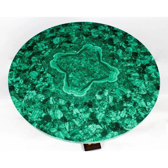 Vintage Patinated Bronze Coffee Table in Malachite and Walnut, 1950s For Sale - Image 10 of 18