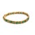 1990s 7 Carat Colombian Emerald Bracelet 18k Gold Vintage Box Link Matte Finish For Sale - Image 4 of 6