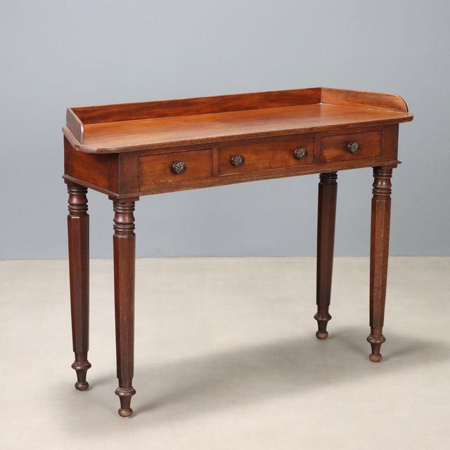 Writing Desk in Walnut For Sale - Image 9 of 9