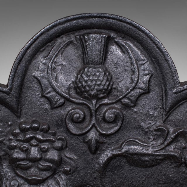 Antique Decorative Fire Back, English Fireplace Reflector, Victorian, Circa 1900 For Sale - Image 4 of 11