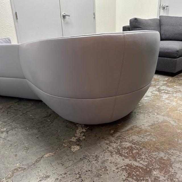 Roche Bobois Gabriele Assmann & Alfred Kleene for Cierre Imbottiti Tangram Leather Sofa For Sale - Image 9 of 12