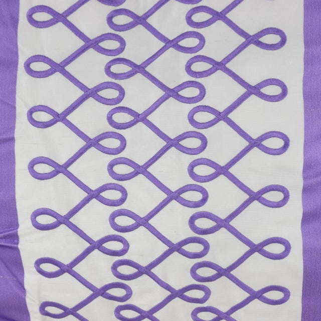 2020s Purple Embroidered Decorative Pillow With Infinity Motif For Sale - Image 5 of 10