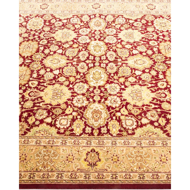 Solo Rugs Mogul, One-of-a-Kind Hand-Knotted Area Rug in Red, 4' 9" x 7' 4" For Sale - Image 4 of 8