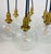 Modern 7-Light Cluster Chandelier With Oversized Glass Globes and Satin Brass For Sale - Image 9 of 15