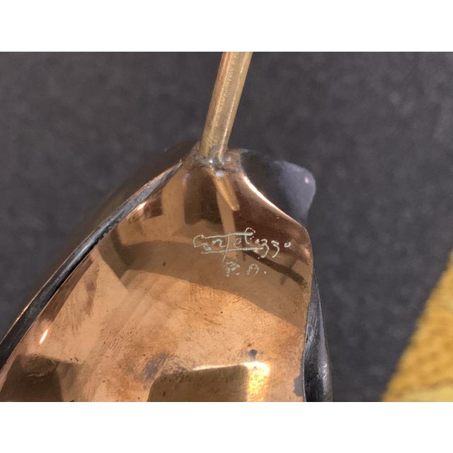 Gino Cortelazzo, Abstract Sculpture, Artist's Proof, 1970s, Bronze on Marble Base For Sale - Image 9 of 13