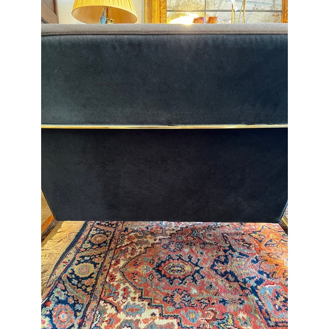 2010s Pair of Dark Velvet Chairs For Sale - Image 5 of 8