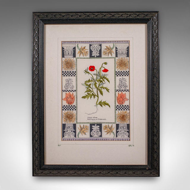 1990s Set of 4 Vintage Embroidery Panels, English, Hand Finished, Limited Edition, Art For Sale - Image 5 of 12