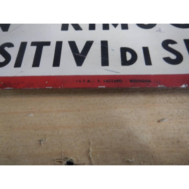 Metal Vintage Safety Sign, 1950s For Sale - Image 7 of 9
