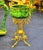 French Style Green Porcelain Cachepot With Gold Leaf & Bronze Accents For Sale - Image 4 of 4