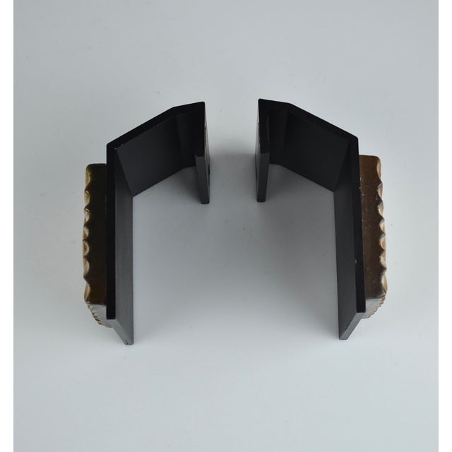 Mid-Century Ceramic and Black Metal Door Handles, 1950s, Set of 2 For Sale - Image 9 of 16