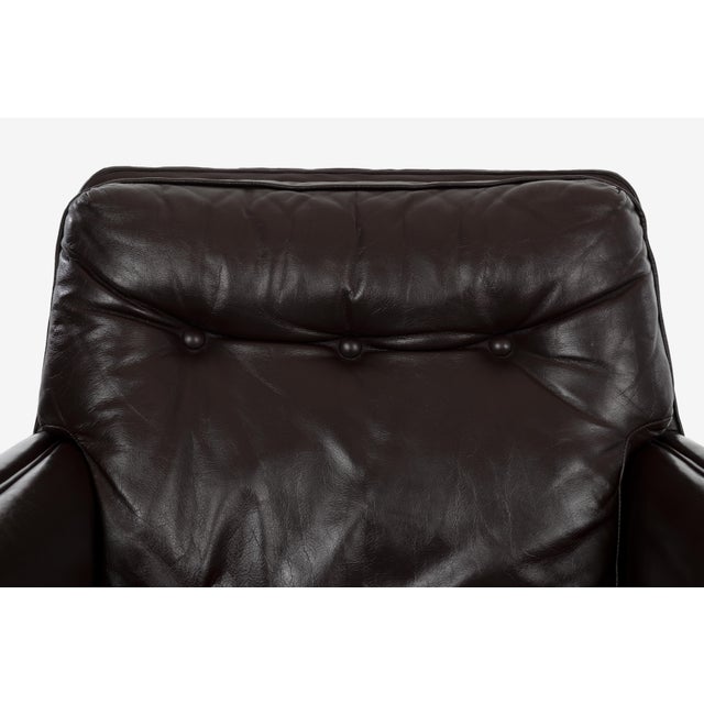 Chocolate Edward Wormley for Dunbar Pull-Up Lounge Chairs - a Pair For Sale - Image 8 of 12