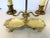 Campaign Antique Italian Brass Student Oil Lamp Converted to Electric With Adjustable Height Shades For Sale - Image 3 of 13
