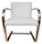 Set of Six, Custom Cantilever Dining Chairs Upholstered in Ivory, Attributed to Ludwig Mies Van Der Rohe For Sale - Image 16 of 18