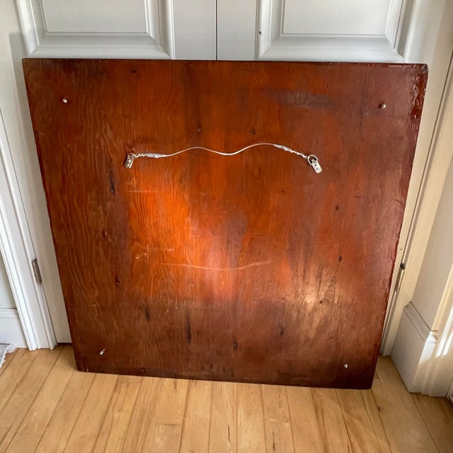 1970s Industrial Wooden Mirror For Sale In Providence - Image 6 of 10