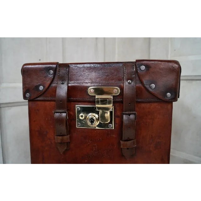 Antique Elgin Leather Works Travel Wardrobe For Sale - Image 14 of 18