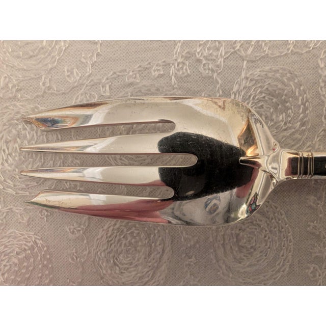 1970s Tiffany "Windham" Sterling Silver Salad/Dessert Forks, 6 Pieces For Sale - Image 5 of 10