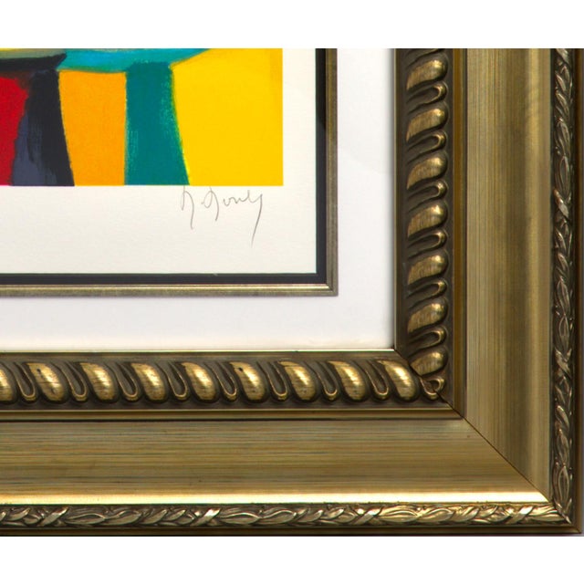 Late 20th Century Marcel Mouly Hand Signed Lithograph 55/300 "La Lampe À Pétrole" 23x29.25" Framed For Sale - Image 4 of 7