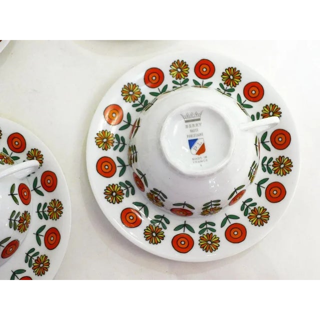 1970s Porcelain Coffee Cups and Saucers, 1970s, Set of 6 For Sale - Image 5 of 10