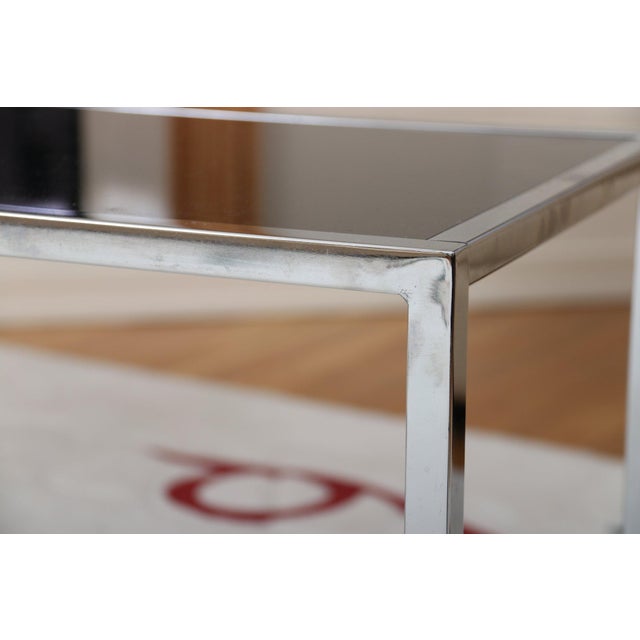 PostModern Chrome and Black Glass Side Tables Chairish