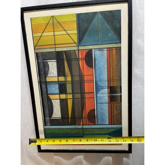 Paper 1960s Paul Nabb Original Painting Mid-Century Modern For Sale - Image 7 of 7