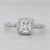 White 1.08ctw Diamond Halo Engagement Ring 14k White Gold Size 7 Gia For Sale - Image 8 of 8