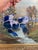 Vintage Stained Glass Fish Suncatcher in Deep Cobalt Blue. For Sale - Image 9 of 10