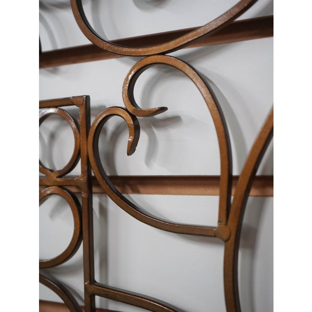 Hanging Scrolled Iron Wall Art W. Gold Finish For Sale In Philadelphia - Image 6 of 8
